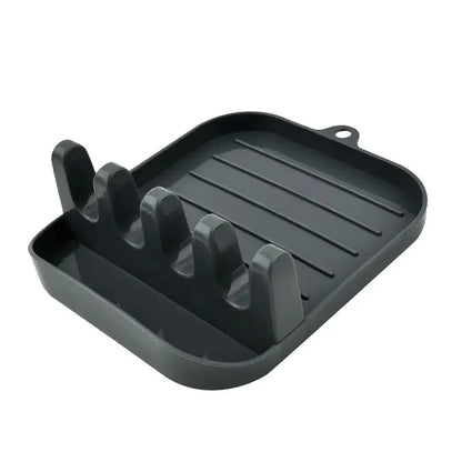 Organizador multifuncional para descanso de colheres, mantém as bancadas organizadas, acomoda utensílios de cozinha e tampas de panelas para casa ou restaurante.