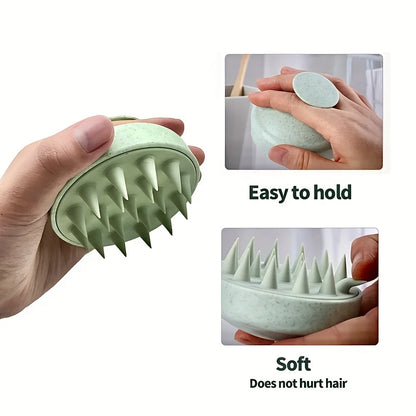 Escova de silicone para shampoo, massagem corporal, banho e ducha, ferramenta para salão de cabeleireiro, pente para massagem no couro cabeludo e lavagem de cabelo (1 unidade).