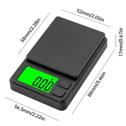 Balança de bolso de precisão 1000g x 0,1g - Balança digital para gramas, alimentos, joias, onças/grãos com visor LCD retroiluminado - Mini balança para viagens