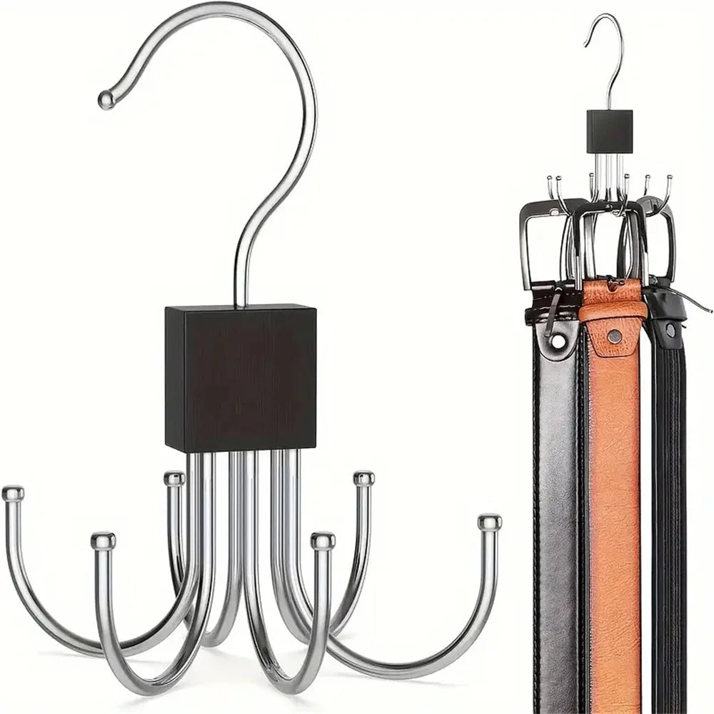 Cabide  Com 5 ganchos, giratório 360° , suporte de metal para cintos, organizador  para sutiãs e gravatas, acessórios para armário doméstico
