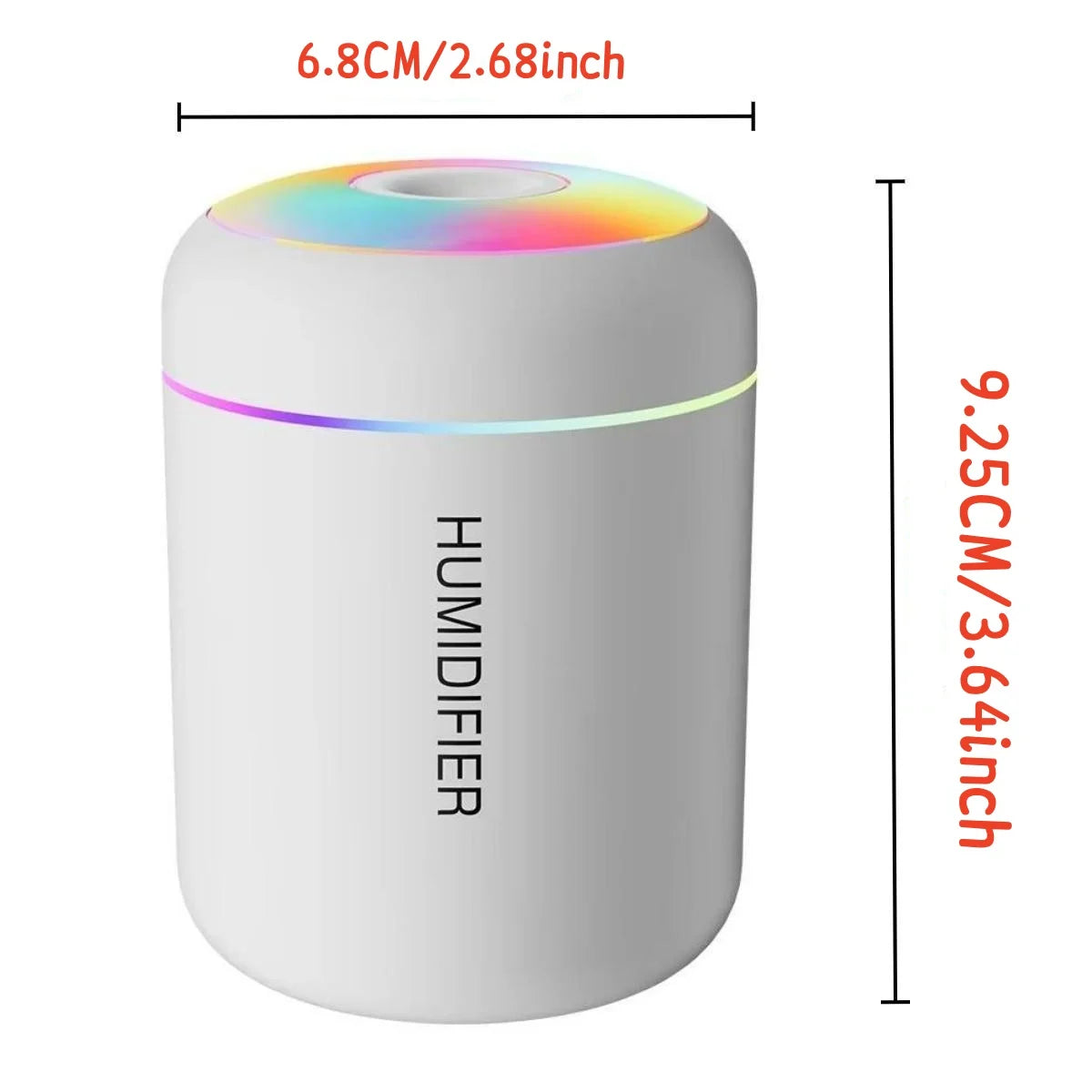 Umidificador de ar mini USB de 180 ml com difusor de aromas elétrico, purificador de óleos essenciais, gerador de névoa para aromaterapia com luzes, ideal para carro, casa e quarto.