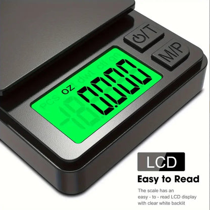 Balança de bolso de precisão 1000g x 0,1g - Balança digital para gramas, alimentos, joias, onças/grãos com visor LCD retroiluminado - Mini balança para viagens