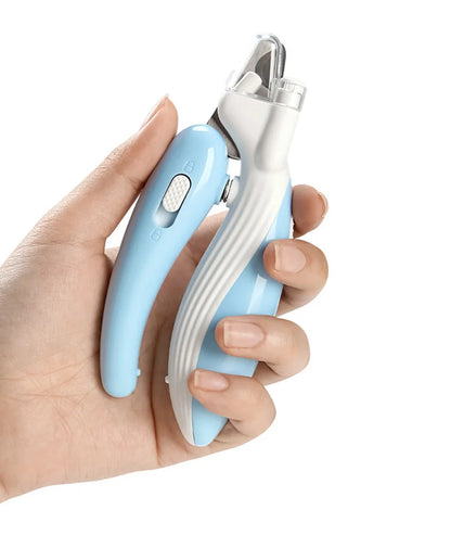 Cortador de unhas profissional para animais de estimação com luz LED, tesoura para aparar unhas de cães, gatos e pequenos animais.
