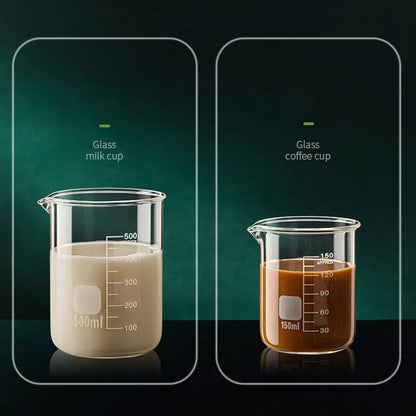 Copo medidor de vidro borossilicato de alta qualidade, com capacidade de 50/100/150/250/500/1000 ml, transparente, com escala de medição. Ideal para laboratório, cozinha e confeitaria.