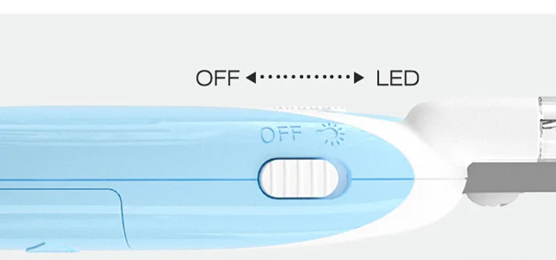Cortador de unhas profissional para animais de estimação com luz LED, tesoura para aparar unhas de cães, gatos e pequenos animais.