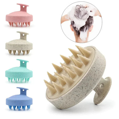 Escova de silicone para shampoo, massagem corporal, banho e ducha, ferramenta para salão de cabeleireiro, pente para massagem no couro cabeludo e lavagem de cabelo (1 unidade).