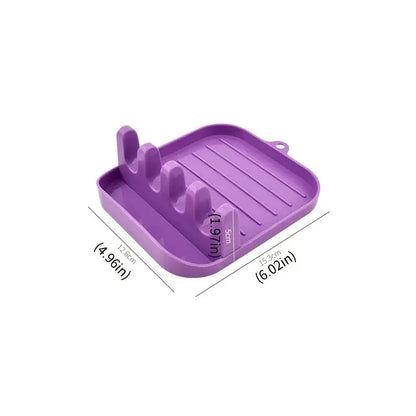 Organizador multifuncional para descanso de colheres, mantém as bancadas organizadas, acomoda utensílios de cozinha e tampas de panelas para casa ou restaurante.