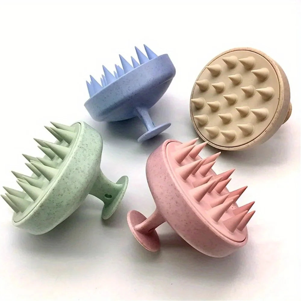 Escova de silicone para shampoo, massagem corporal, banho e ducha, ferramenta para salão de cabeleireiro, pente para massagem no couro cabeludo e lavagem de cabelo (1 unidade).