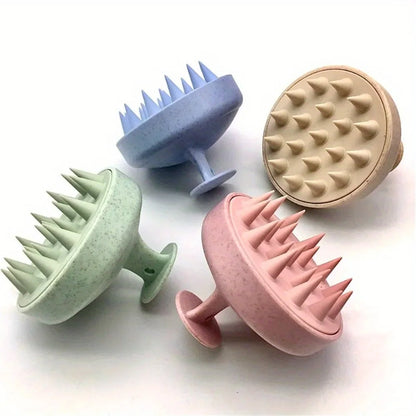 Escova de silicone para shampoo, massagem corporal, banho e ducha, ferramenta para salão de cabeleireiro, pente para massagem no couro cabeludo e lavagem de cabelo (1 unidade).