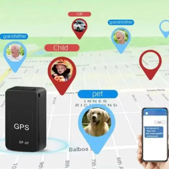 Mini Rastreador GPS Magnético GF-07 – Localizador em Tempo Real para Veículos, Pets e Família