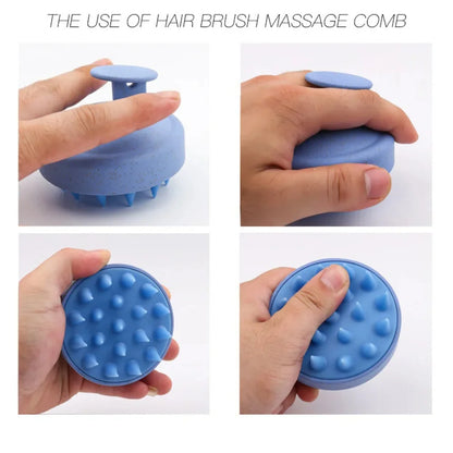 Escova de silicone para shampoo, massagem corporal, banho e ducha, ferramenta para salão de cabeleireiro, pente para massagem no couro cabeludo e lavagem de cabelo (1 unidade).