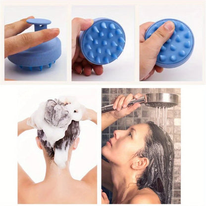Escova de silicone para shampoo, massagem corporal, banho e ducha, ferramenta para salão de cabeleireiro, pente para massagem no couro cabeludo e lavagem de cabelo (1 unidade).